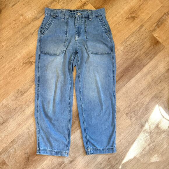 Old Navy Pants - Old Navy High Rise OG Chino Denim Jeans Medium Wash Size M